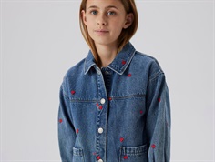 Name It denim jacket medium blue denim with hearts